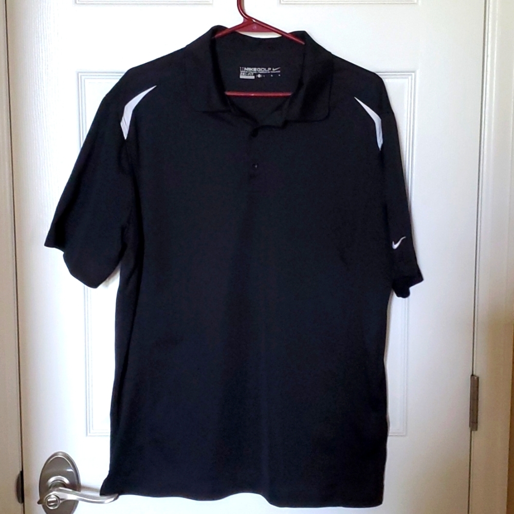 Black Nike Gold Polo